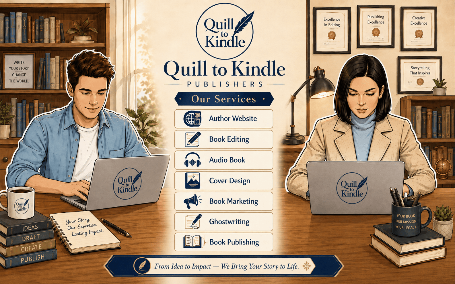 Quill to Kindle Publishers Services