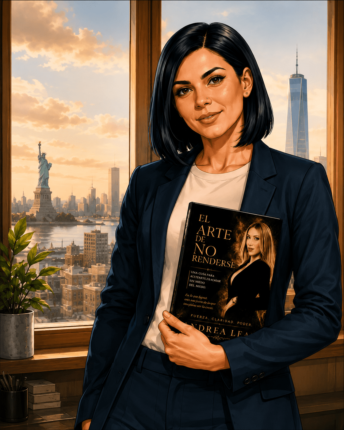 Publishing expert holding a book