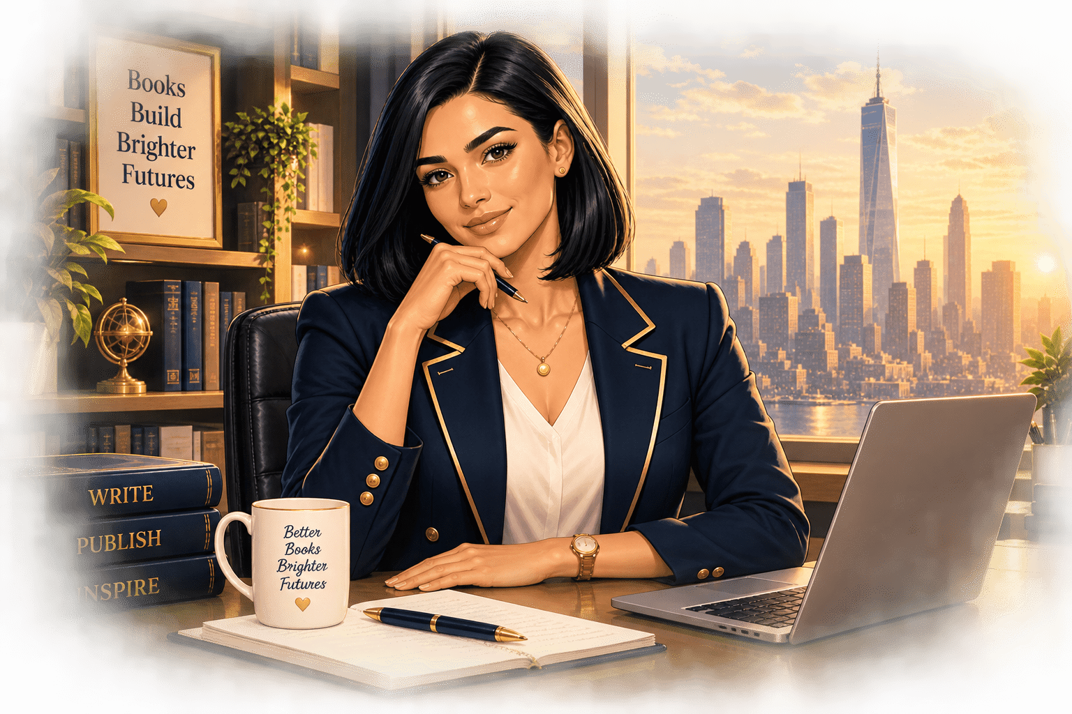 Illustrated publishing professional