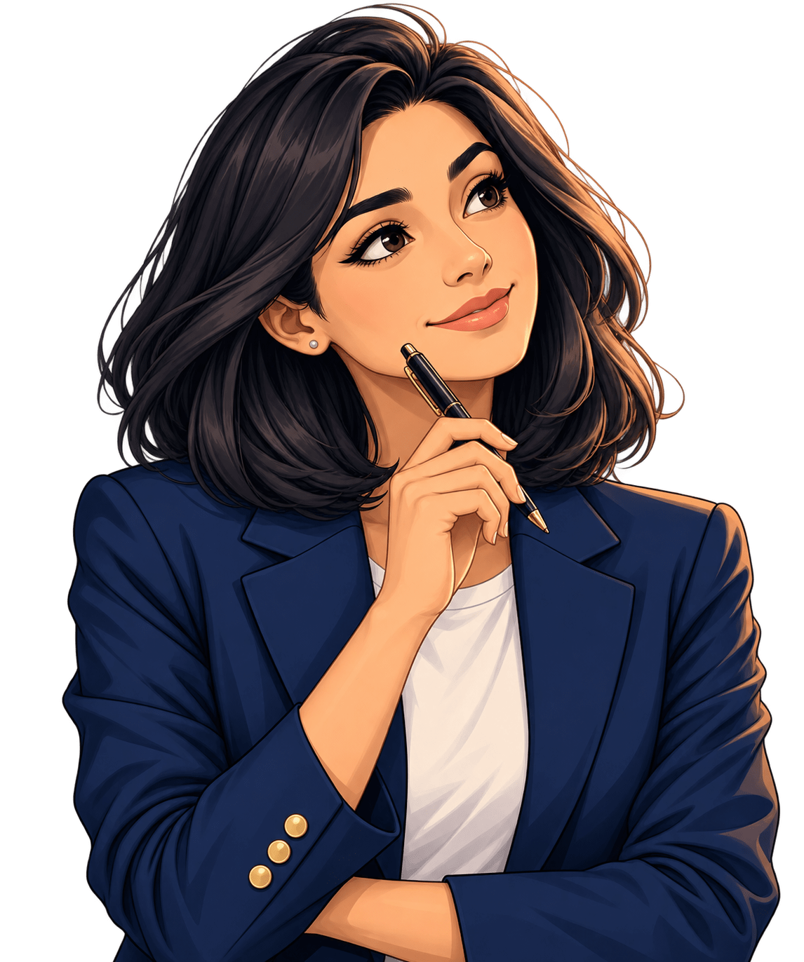 Professional book writer character